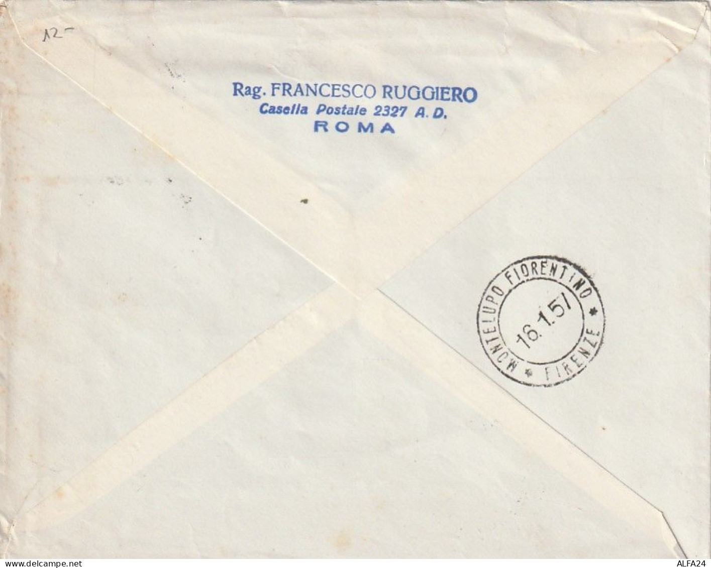 LETTERA 1959 2X25 ONU TIMBRO ROMA (XT3986 - 1946-60: Marcophilia