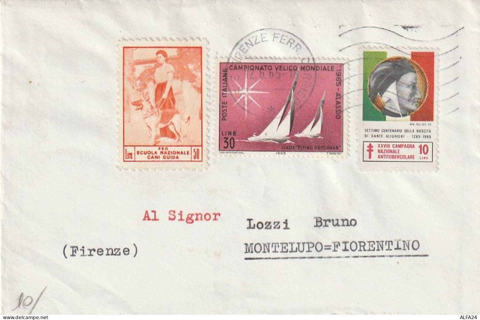 LETTERA 1965 L.30 +ERINNOFILI (XT3961 - 1961-70: Storia Postale