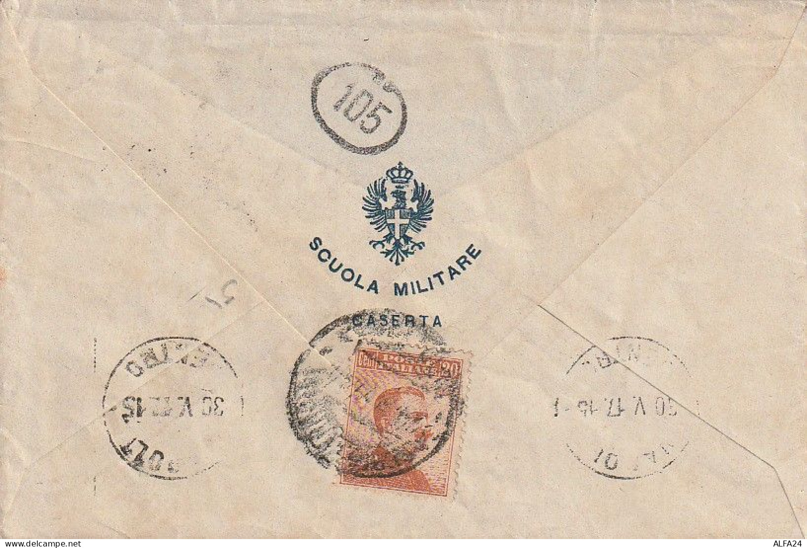 LETTERA 1917 C.20 SCUOLA MILITARE CASERTA (XT3955 - Poststempel