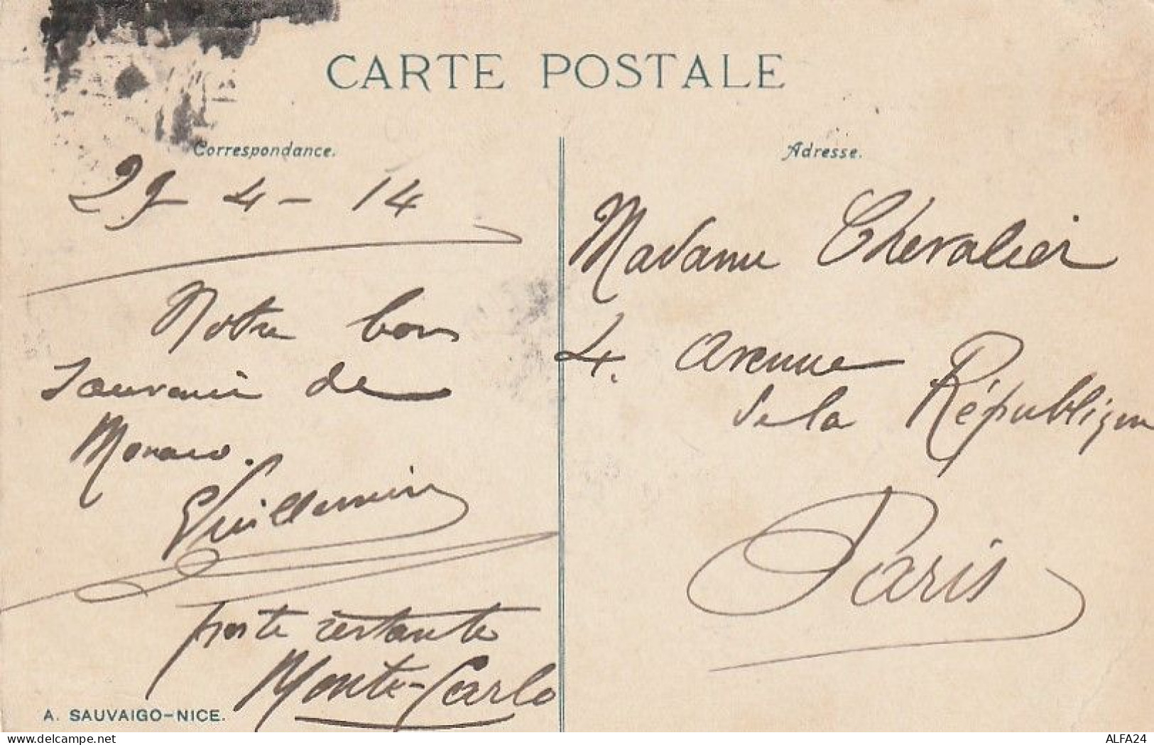 CARTOLINA 1901 FRANCIA 5 C  (XT3840 - Storia Postale