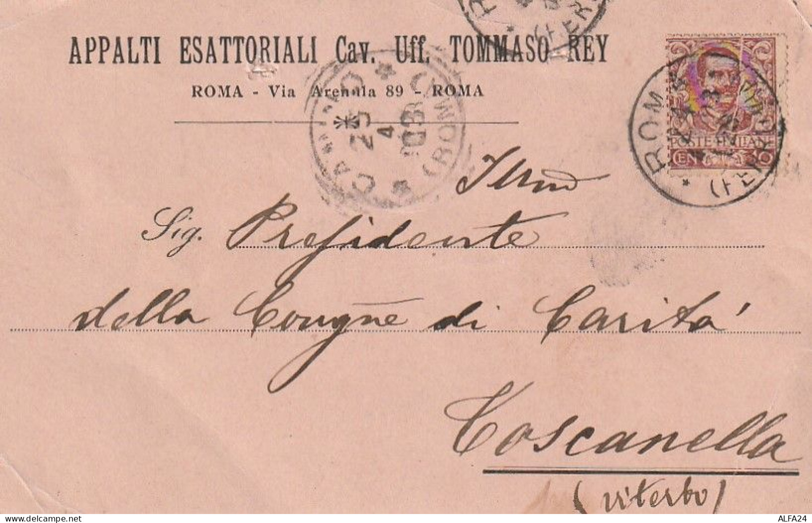 CARTOLINA POSTALE 1903 TIMBRO ROMA (XT3753 - Marcofilía