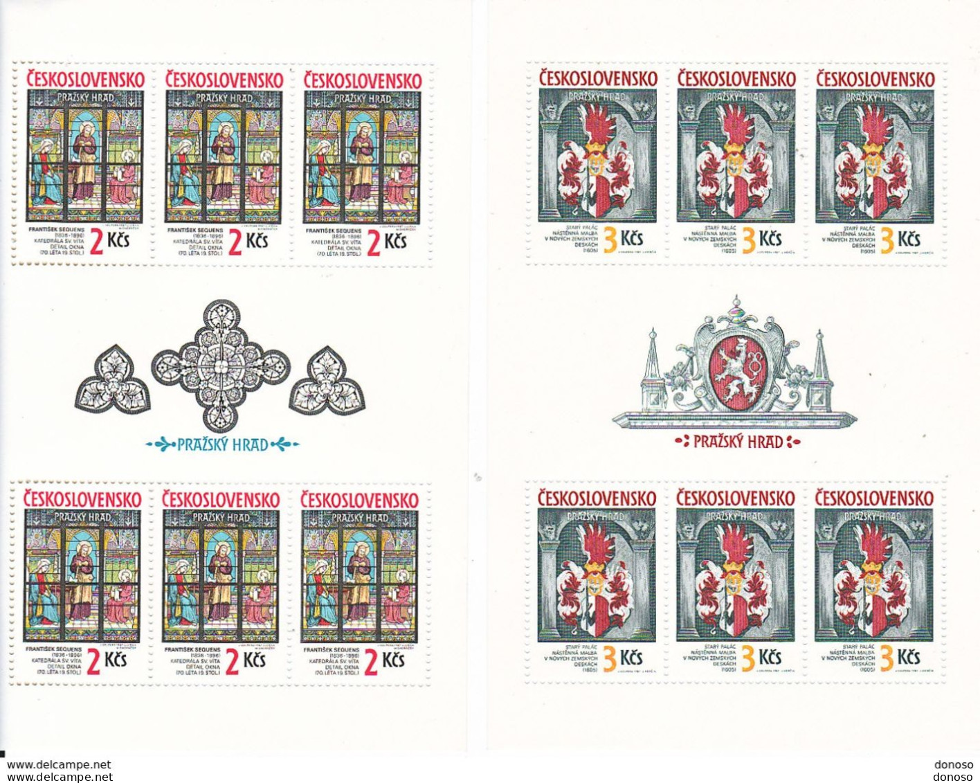 TCHECOSLOVAQUIE 1987 Château De Prague Yvert 2720-2721, Michel 2909-2910 KB NEUF** MNH Cote 12 Euros - Neufs