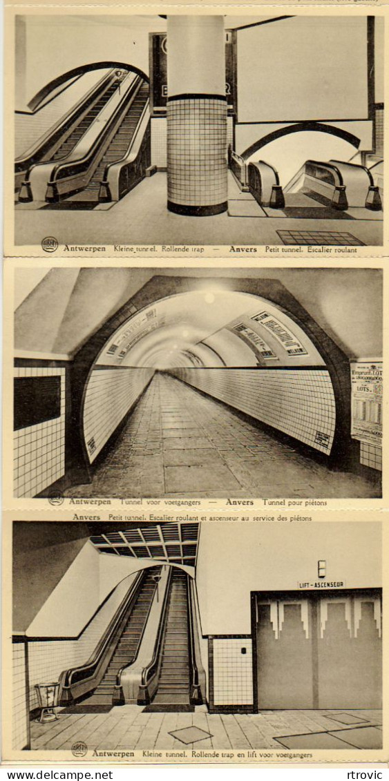 10 Cartes Postales  Les Tunnels Sous L'Escaut - Antwerpen