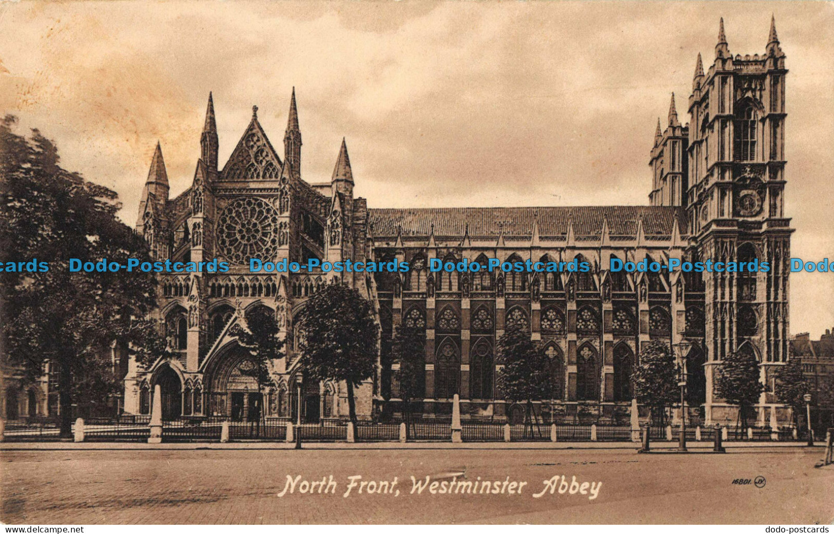 R041335 North Front. Westminster Abbey. Valentine - World