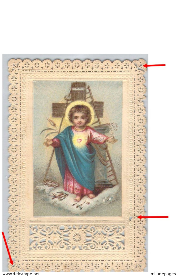 Image Religieuse Canivet Multicolore Jesus-Christ Enfant Réssuscité  1884 - Devotion Images