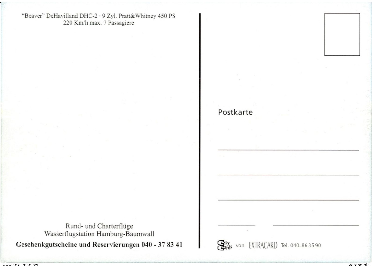 DeHavilland DHC-2 - Sightseeing Flights Hamburg (Himmelschreiber) Airline Issue - 1946-....: Modern Era