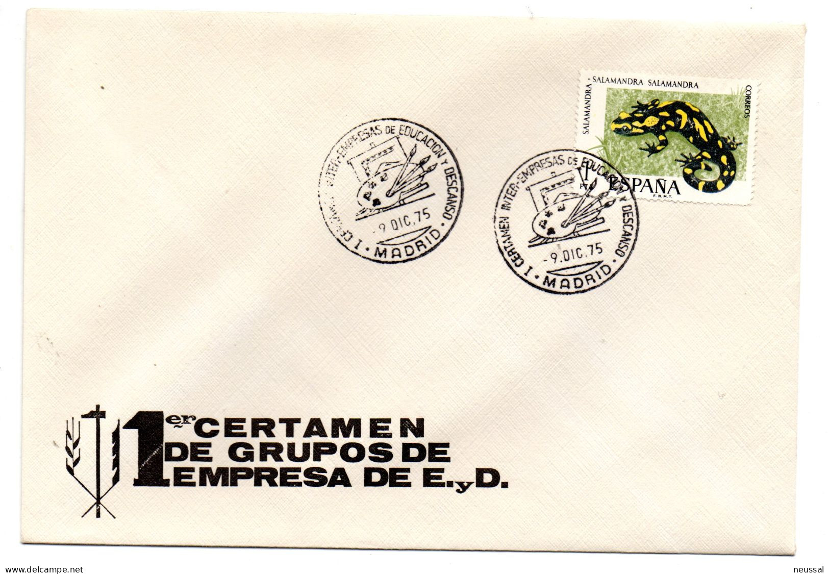 Carta Con Matasellos Commemorativo De Certamen De Grupo De Empresas De 1975 - Storia Postale