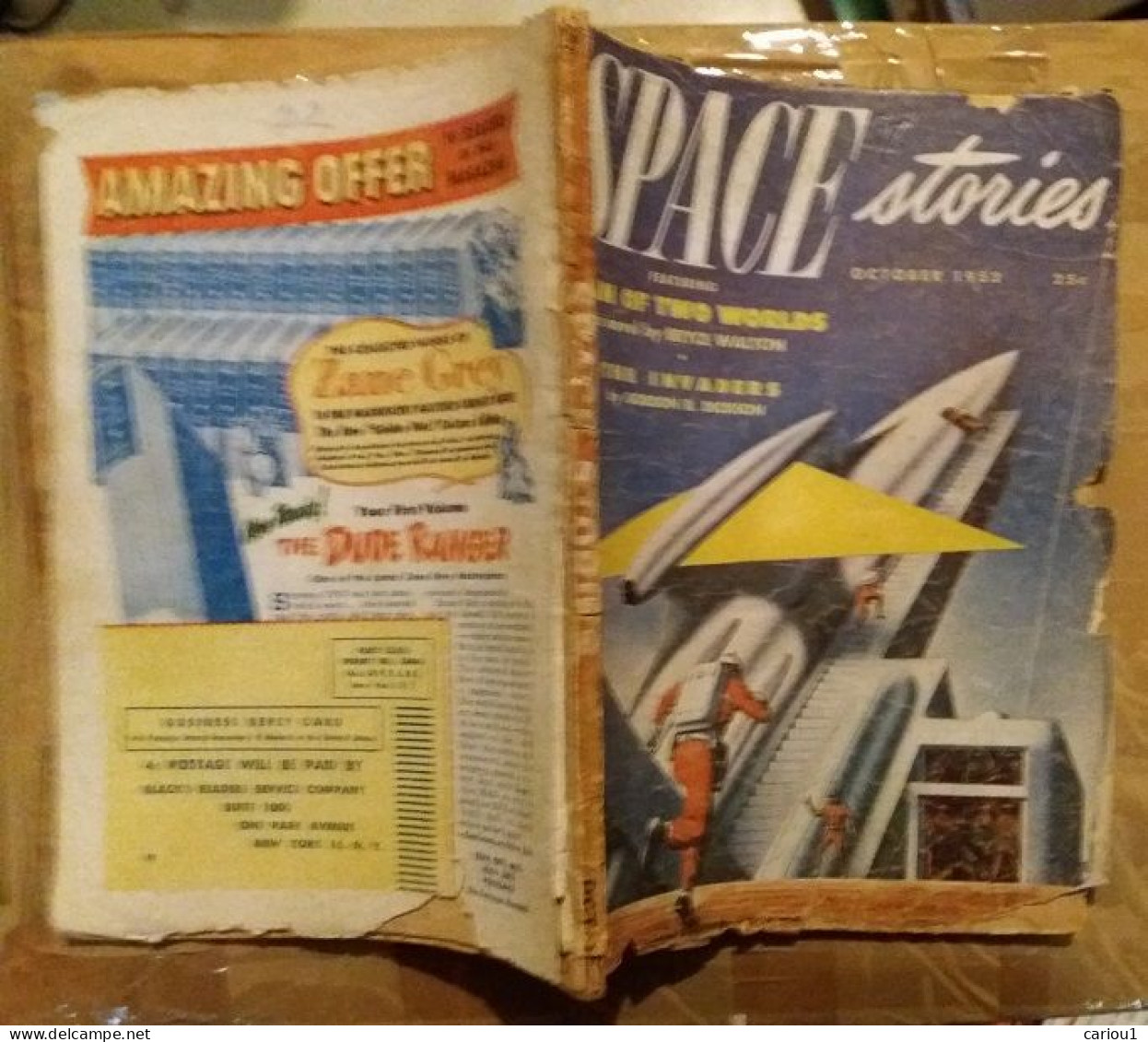 C1 SPACE STORIES 1 1952 SF Pulp EMSH Bryce WALTON Gordon DICKSON St Clair DeFord Port Inclus France - Science-Fiction