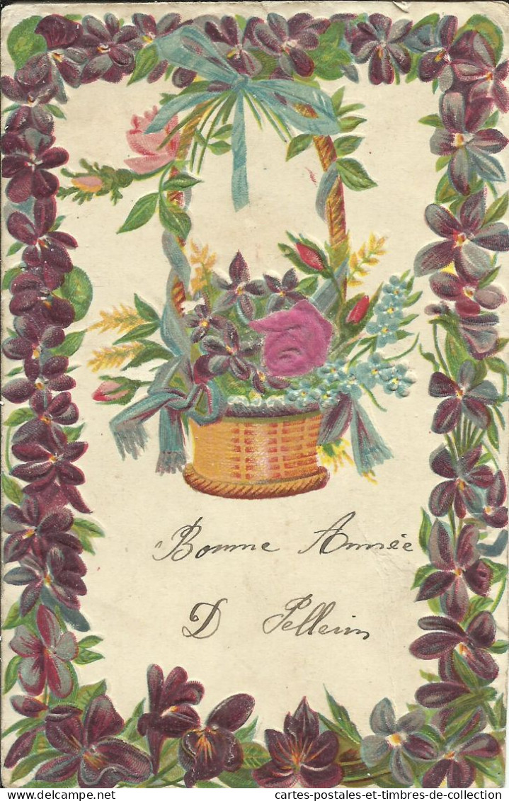 Bonne Année , 1906 , Carte Précurseur Gaufrée , µ - New Year