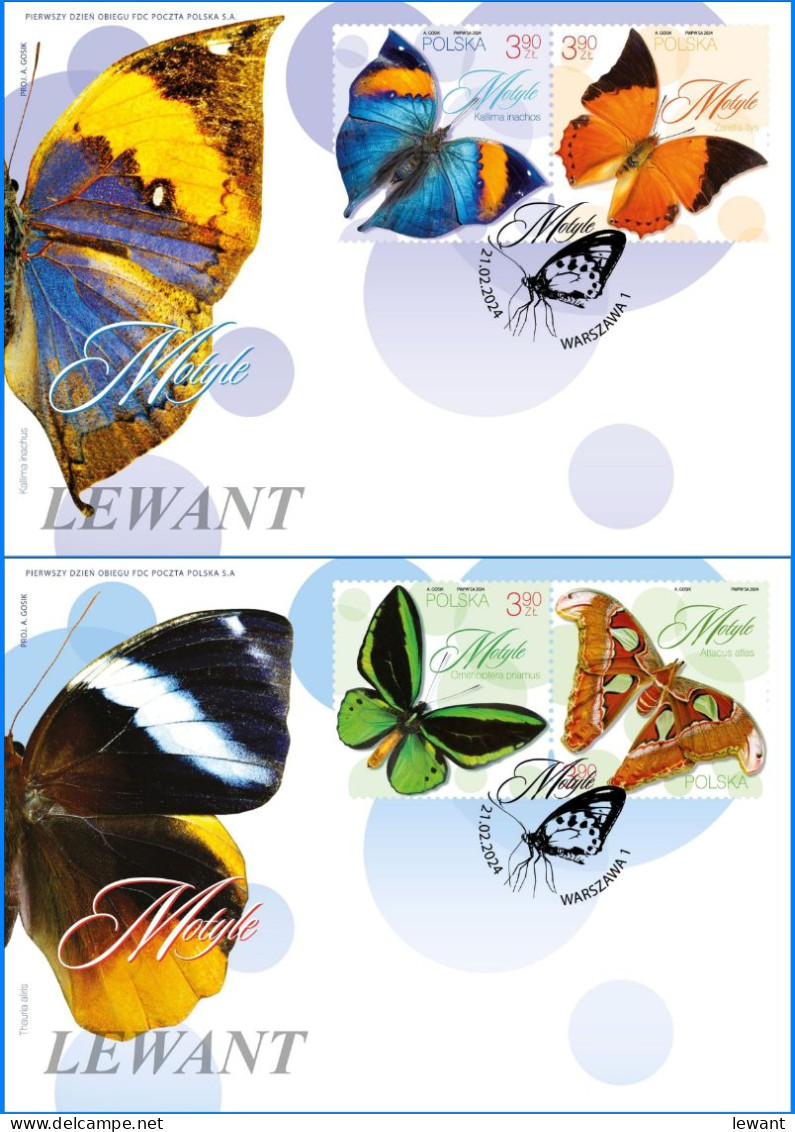 2024.02.21. Butterflies - FDC - Lettres & Documents