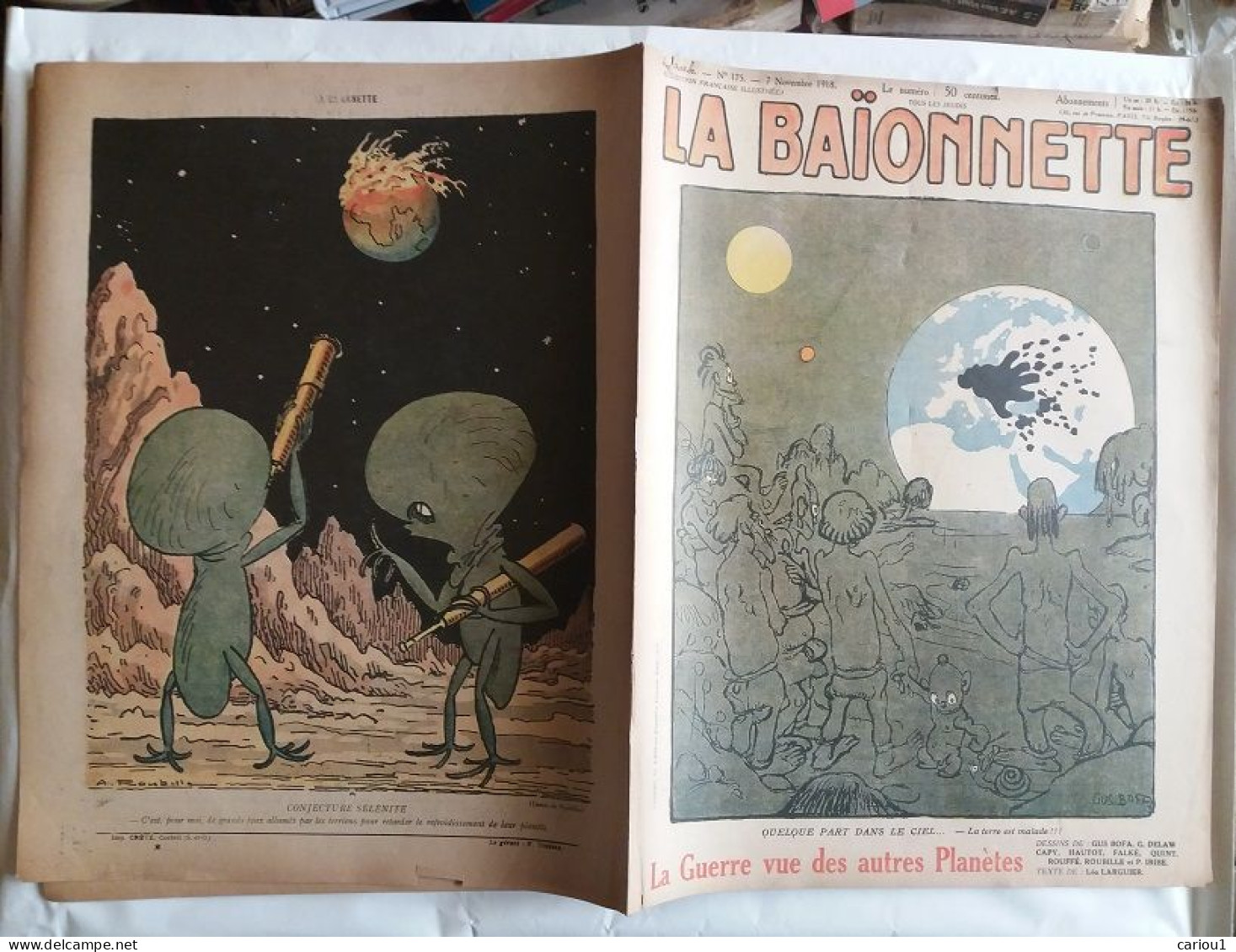 C1 14 18 LA BAIONNETTE 1918 La GUERRE VUE DES AUTRES PLANETES SF Science Fiction  Port Inclus France - Before 1950