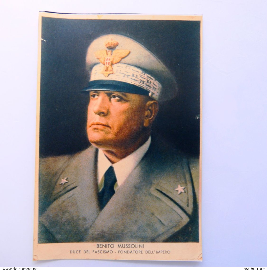 Foto A Colori Raffigurante Il Duce Benito Mussolini Duce Del Fascismo - Fondatore Dell'Impero Riproduzione - Characters