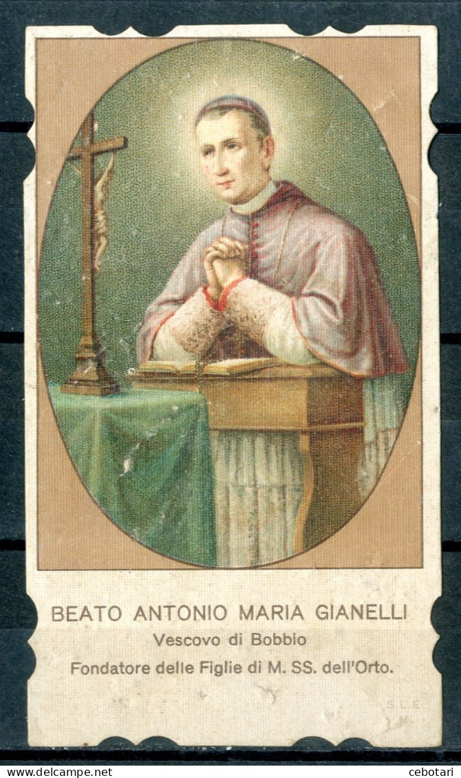 SANTINO - Beato Antonio Maria Gianelli - Santino Antico Con Preghiera. - Devotion Images
