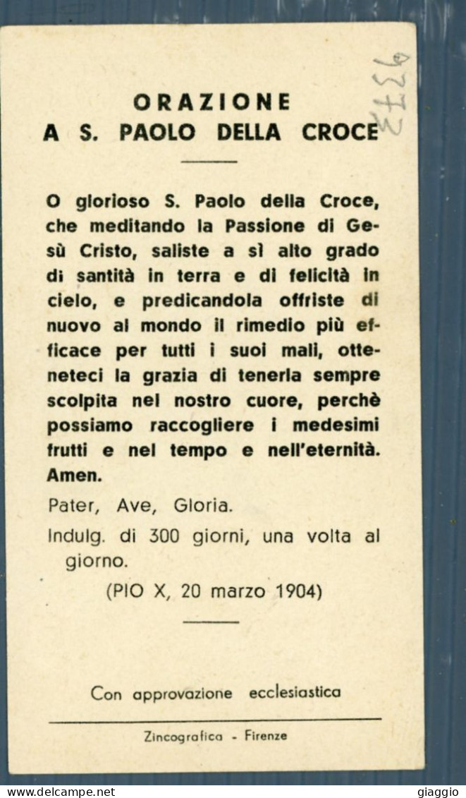 °°° Santino N. 9373 - S. Paolo Della Croce °°° - Religion & Esotericism