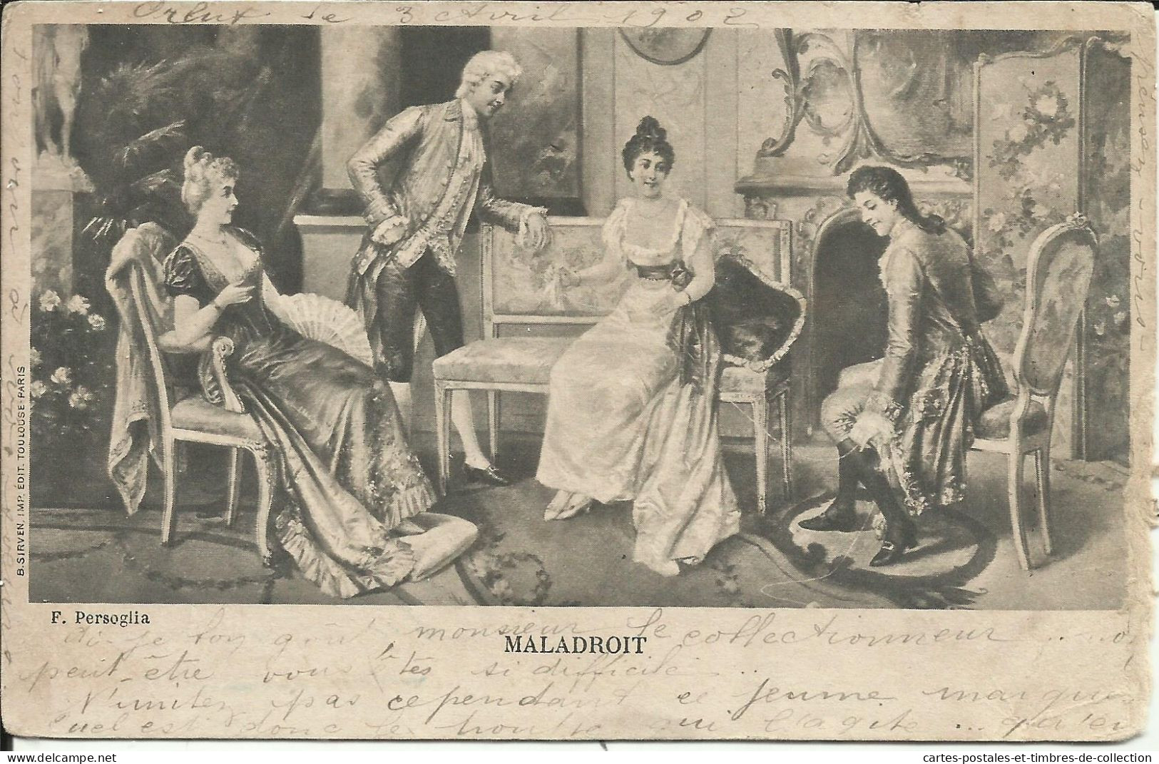 MALADROIT De F. Persogila , 1902 , Carte Précurseur , µ - Schilderijen
