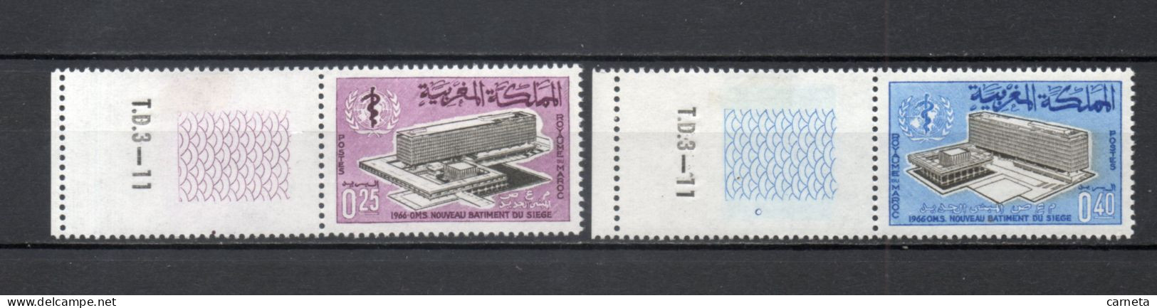 MAROC N°  501 + 502    NEUFS SANS CHARNIERE  COTE 1.50€    SANTE OMS - Morocco (1956-...)