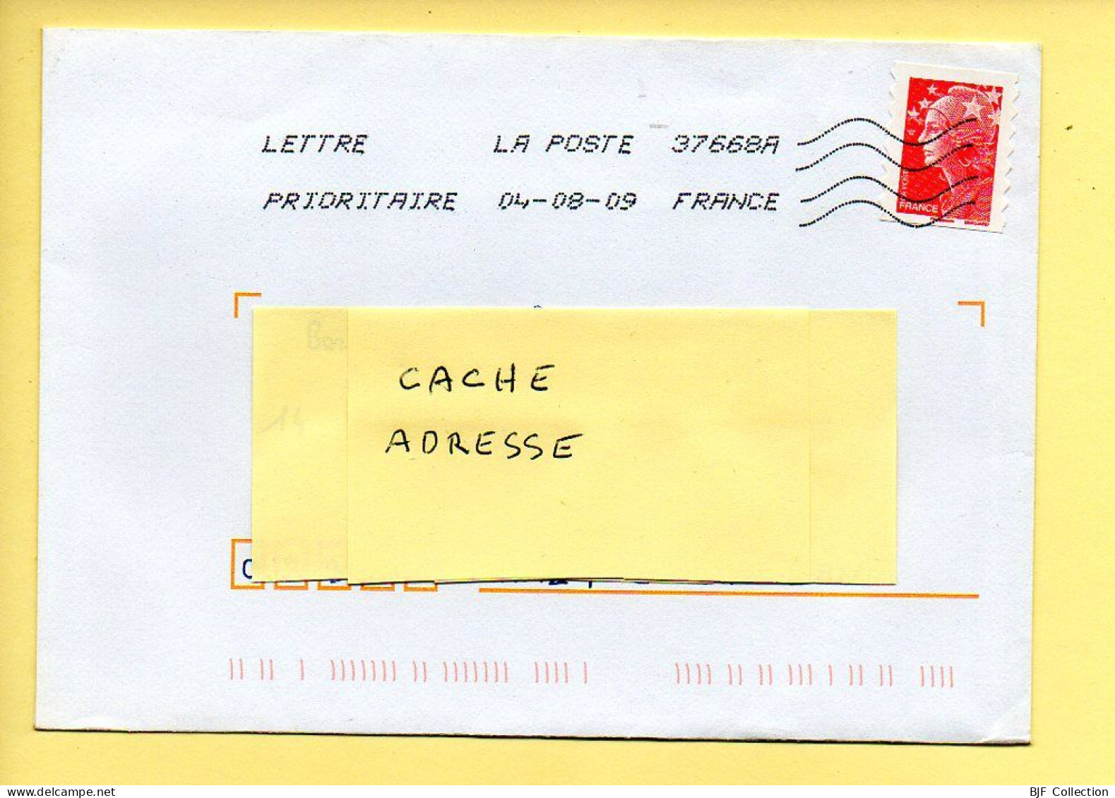 Oblitération Mécanique : FRANCE LA POSTE – 37668A Du 04/08/2009 (voir Timbre) - Mechanische Stempels (varia)