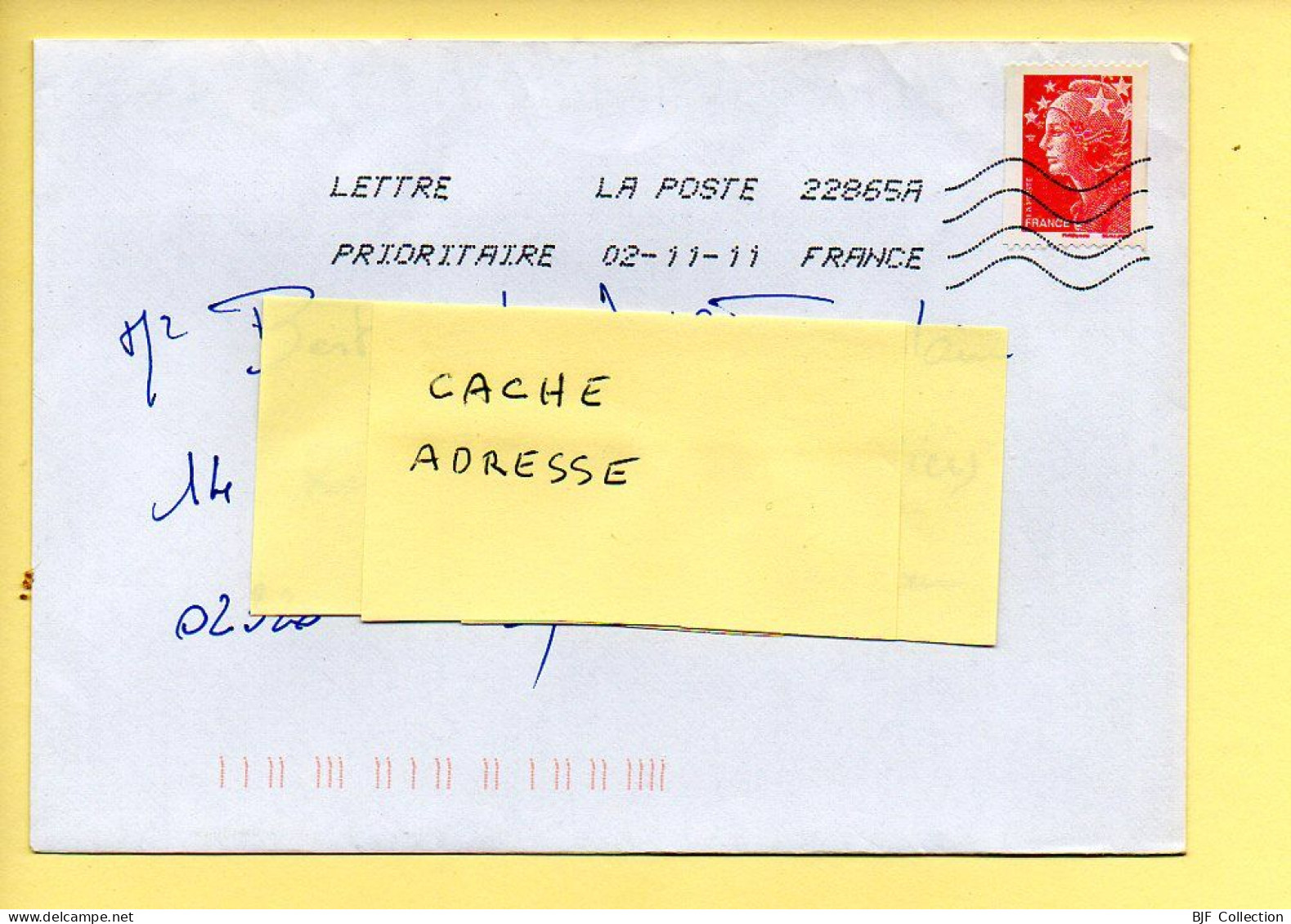 Oblitération Mécanique : FRANCE LA POSTE – 22865A Du 021/1/2011 (voir Timbre) - Maschinenstempel (Sonstige)