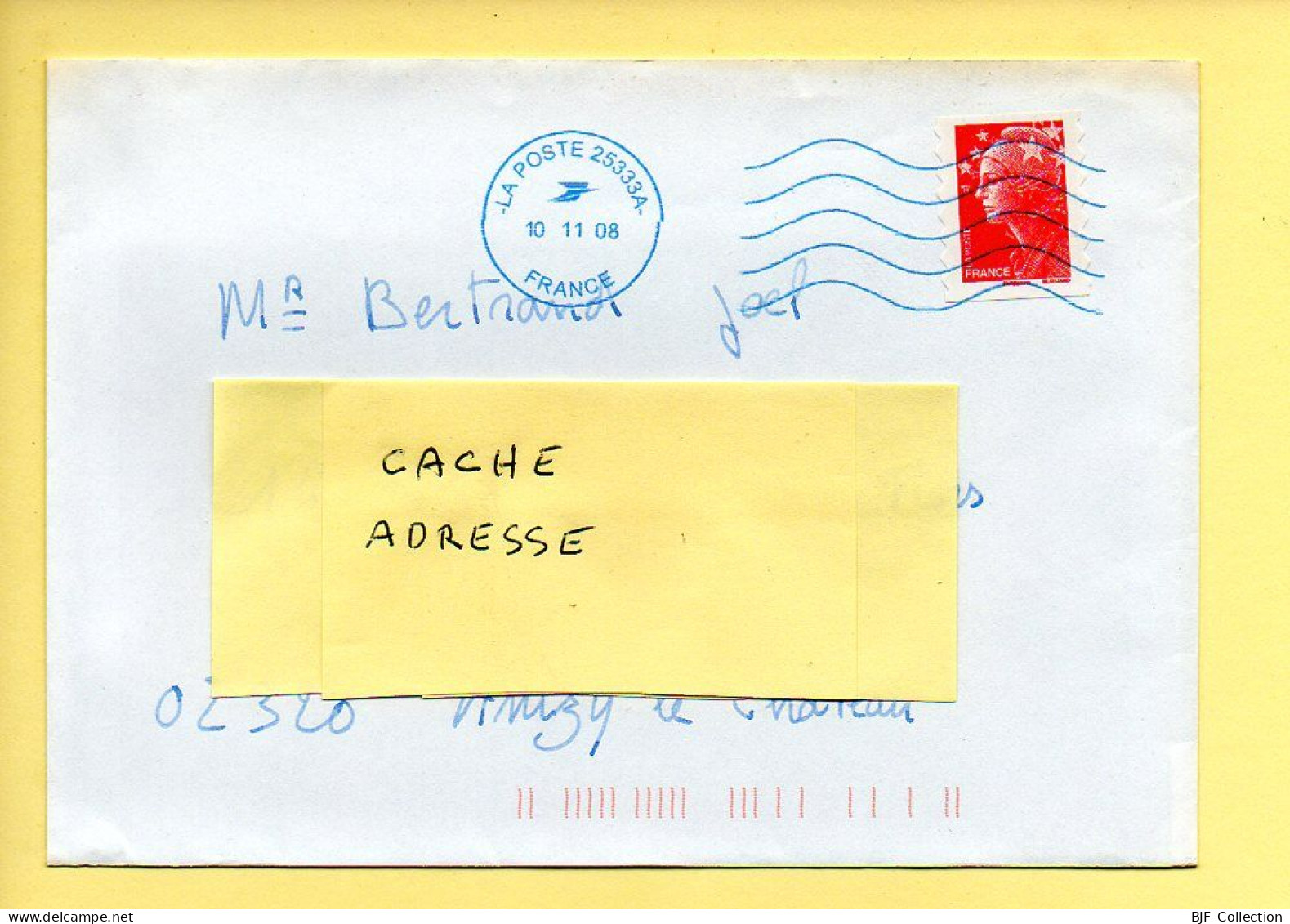 Oblitération Mécanique : FRANCE LA POSTE – Cachet Bleu / 25333A Du 10/11/2008 (voir Timbre) - Sellado Mecánica (Otros)