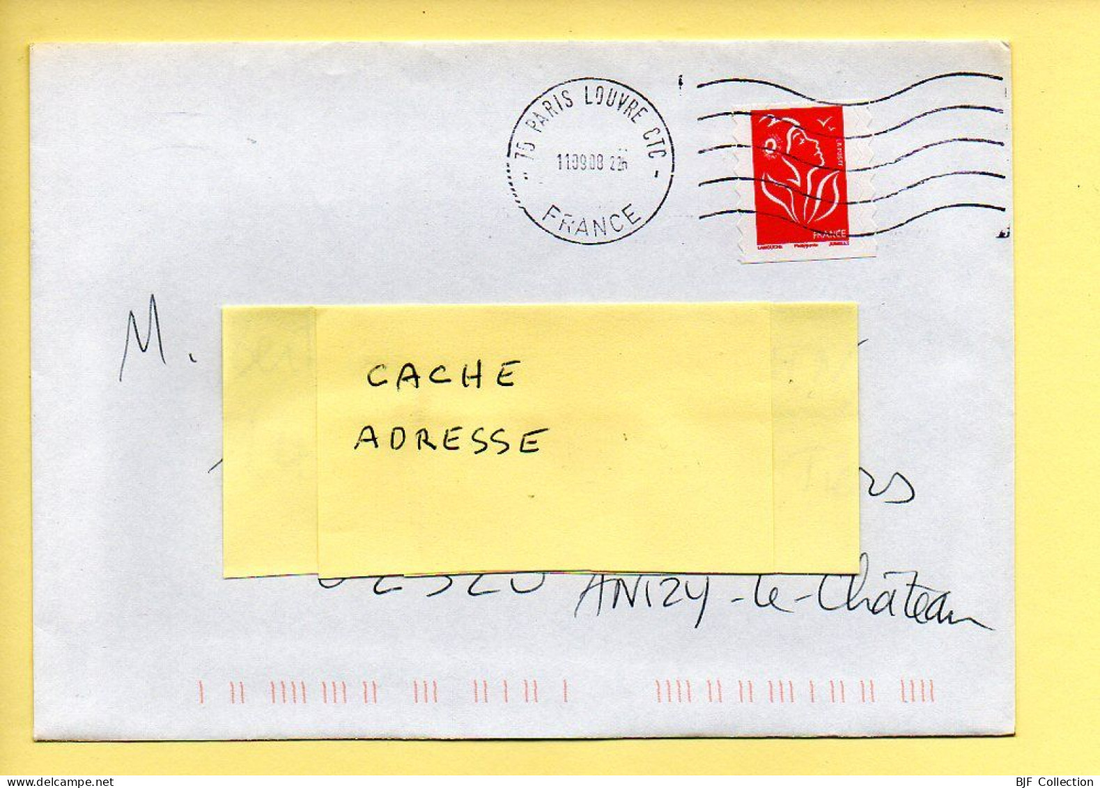 Oblitération Mécanique : FRANCE – 75 PARIS LOUVRE CTC Du 11/09/2008 (voir Timbre) - Mechanical Postmarks (Other)