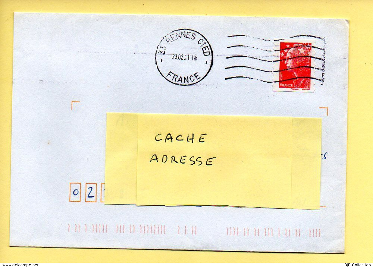 Oblitération Mécanique : FRANCE – 35 RENNES CTED Du 23/02/2011 (voir Timbre) - Mechanical Postmarks (Other)