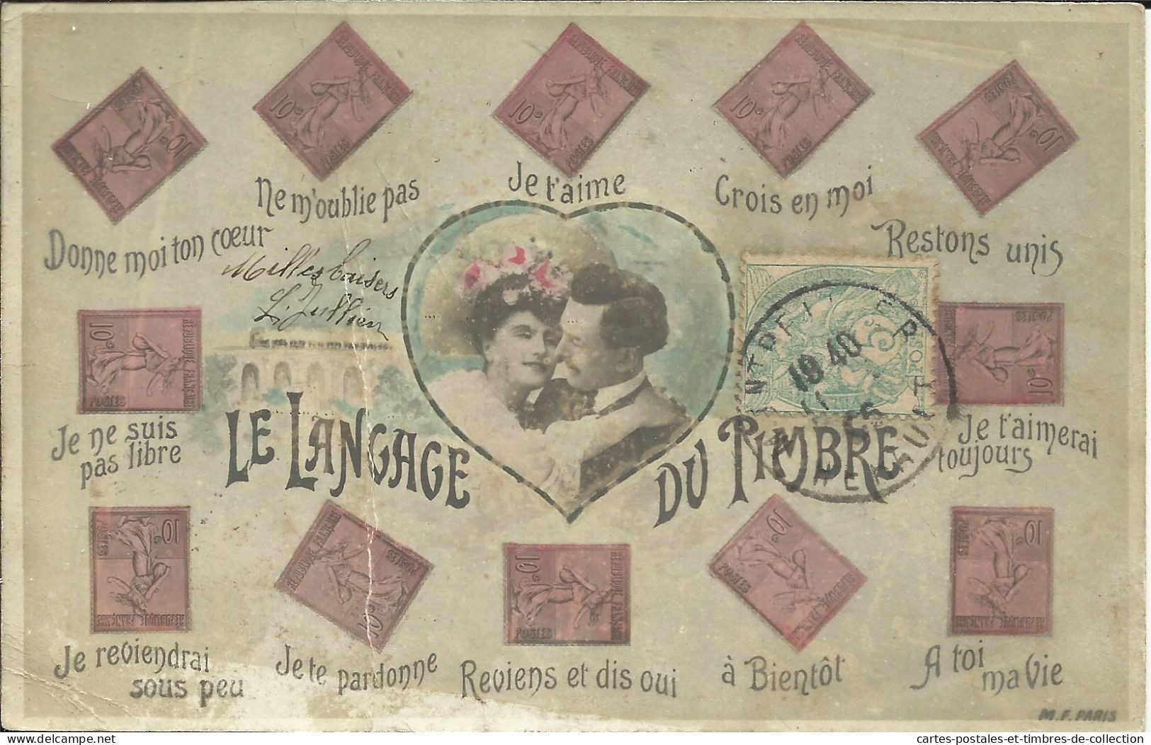 Le Langage Du Timbre , 1906 , µ - Briefmarken (Abbildungen)