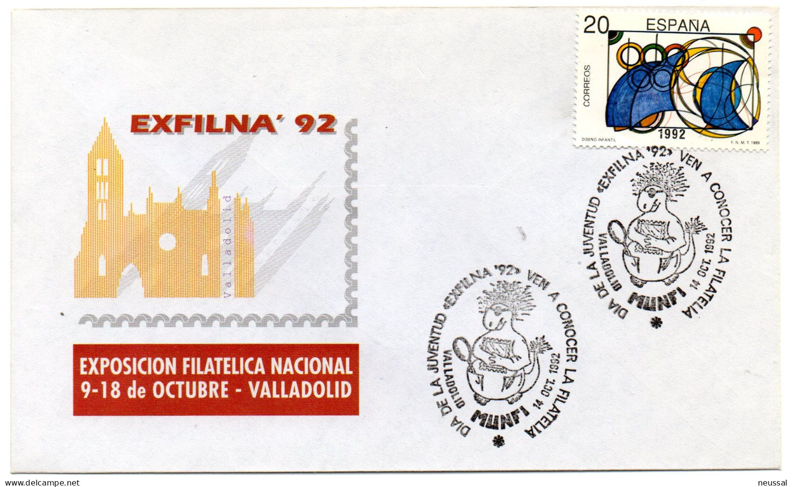 Carta Con Matasellos Commemorativo De  Munfi De 1992 - Lettres & Documents