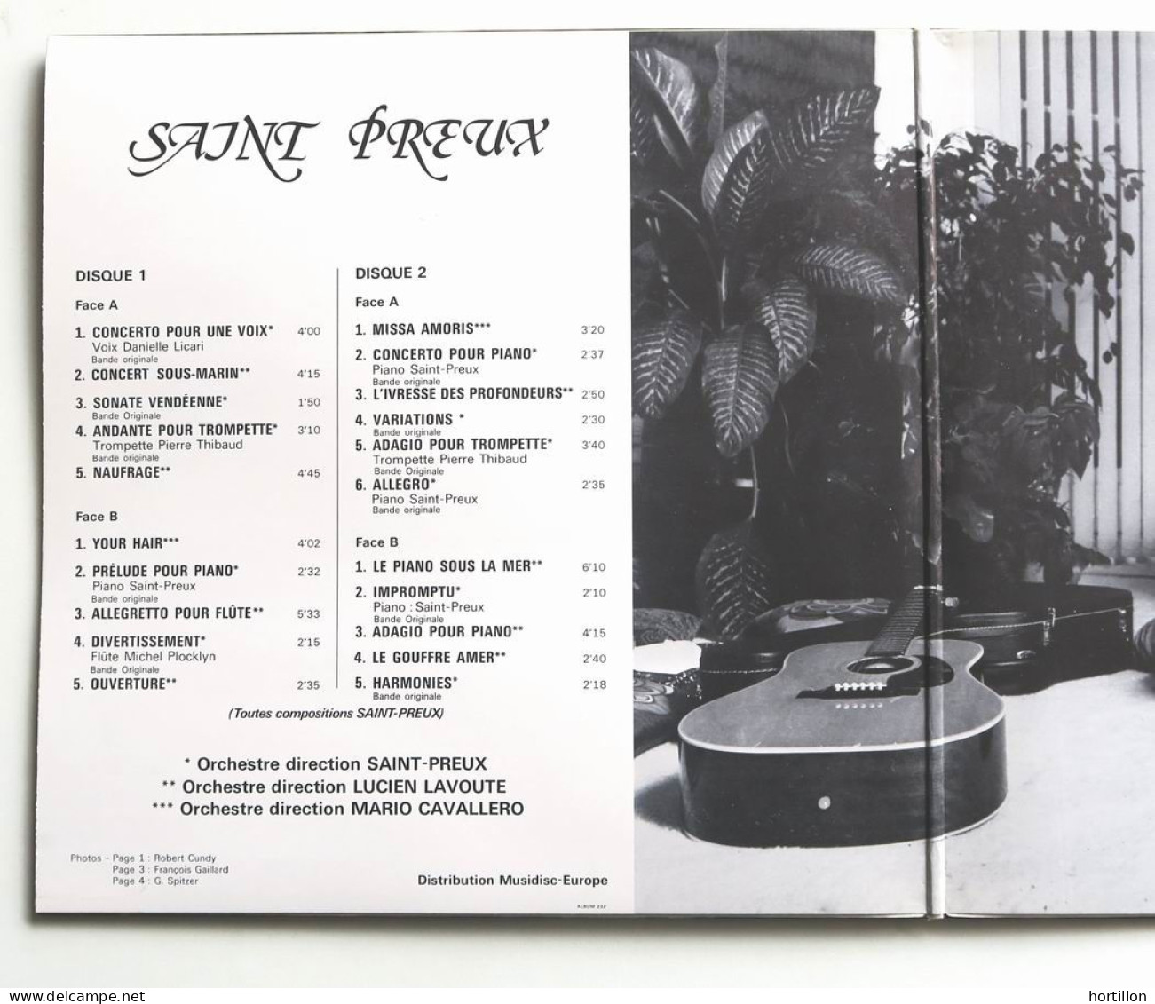 Disque Vinyle LP Double 33 Tours SAINT-PREUX - CONCERTO POUR UNE VOIX + Autres - Sonstige - Franz. Chansons