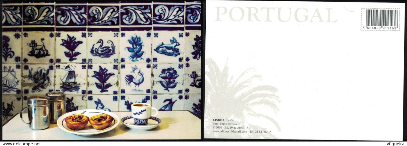 Portugal Carte Postale Postcard Pastéis De Belém Et Azulejos - Lisboa
