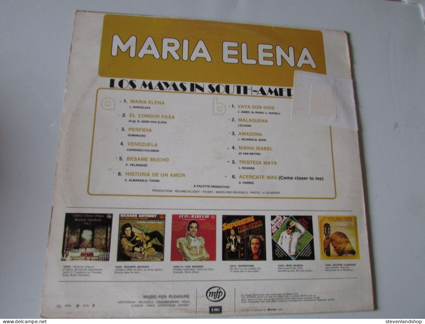 LOS MAYAS IN SOUTH - AMERICA, MARIA ELENA, LP - Other - Spanish Music