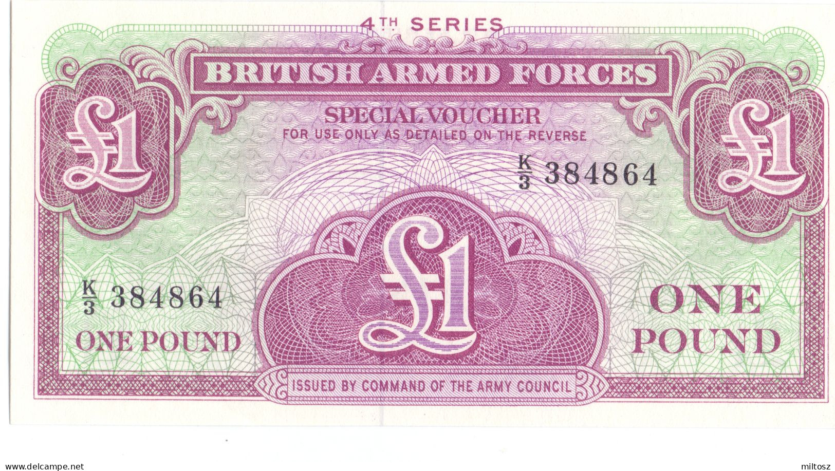 British Armed Forces 1 Pound 1962 4th Series - Andere & Zonder Classificatie