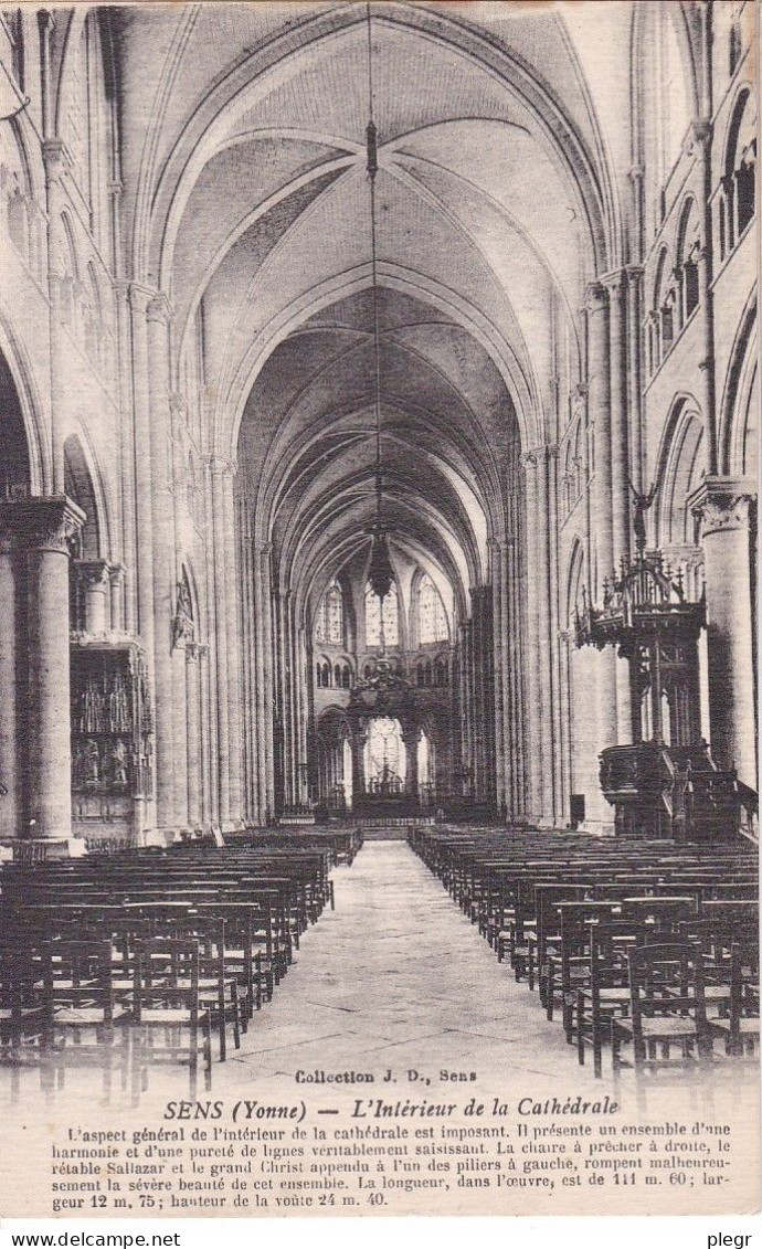 89387 01 80#1 - SENS - L'INTERIEUR DE LA CATHEDRALE - Sens