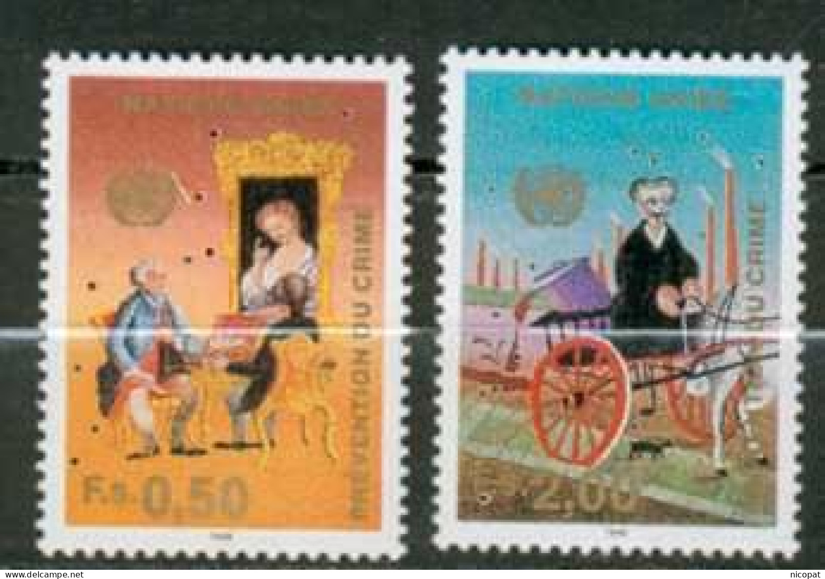 ONU GENEVE MNH ** 194-195 Prévention Du Crime - Unused Stamps