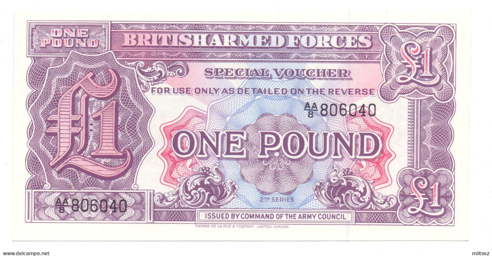 British Armed Forces 1 Pound 1956 3rd Series - Andere & Zonder Classificatie