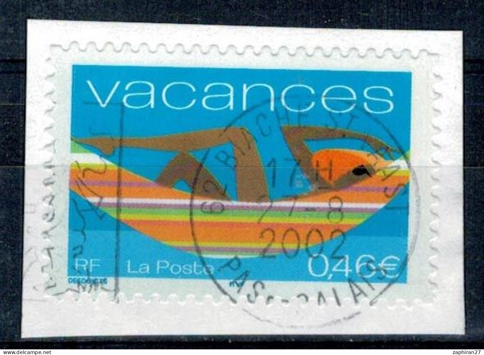 2002 N 33 VACANCE HAMAC OBLITERE CACHET ROND 27-8-2002 #234# - Used Stamps