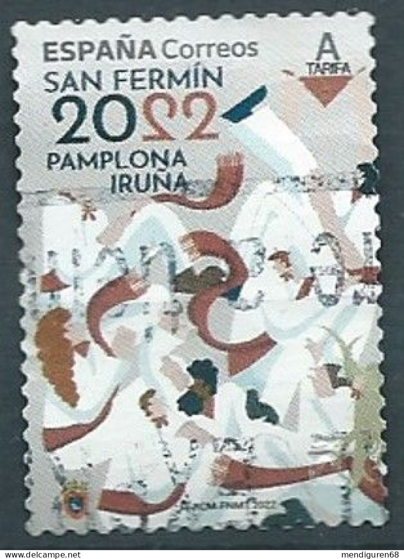 ESPAGNE SPANIEN SPAIN ESPAÑA 2022 POPULAR FESTIVALS:SAN FERMIN PAMPLONA IRUÑA USED ED 5589 MI 5640 YT 5345 SG 5589 - Used Stamps