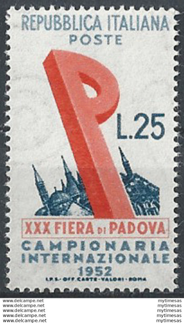 1952 Italia Fiera Di Padova MNH Sassone N. 693 - 1946-60: Neufs