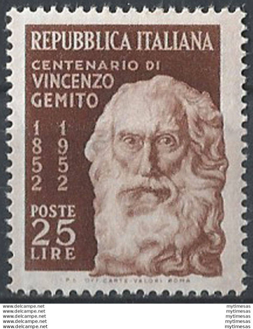 1952 Italia Gemito 1v MNH Sass N. 704 - 1946-60: Neufs