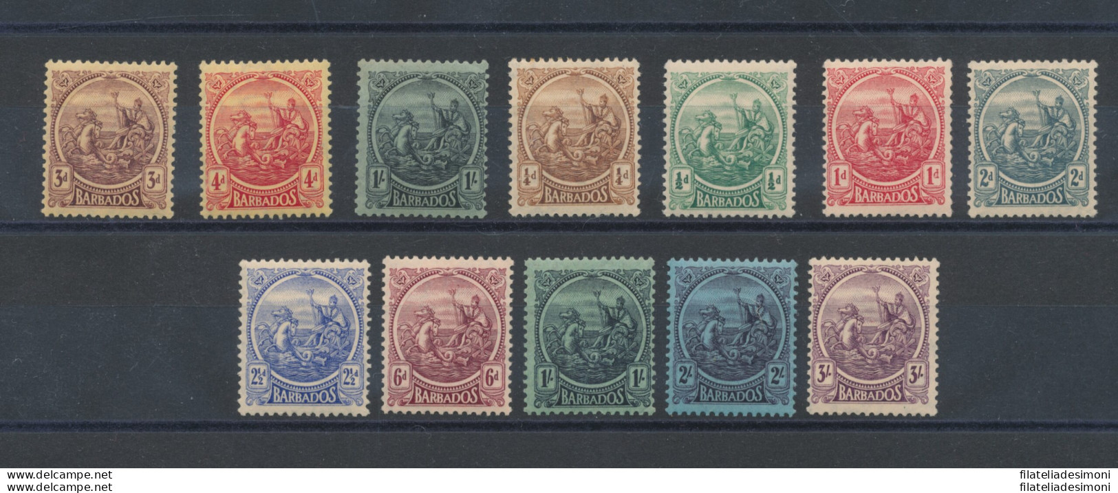 1921 BARBADOS, SG. 213/28 Giorgio VI° , MLH*/MNH** (1-2-3 Scellini MLH*/ MNH**) - Other & Unclassified