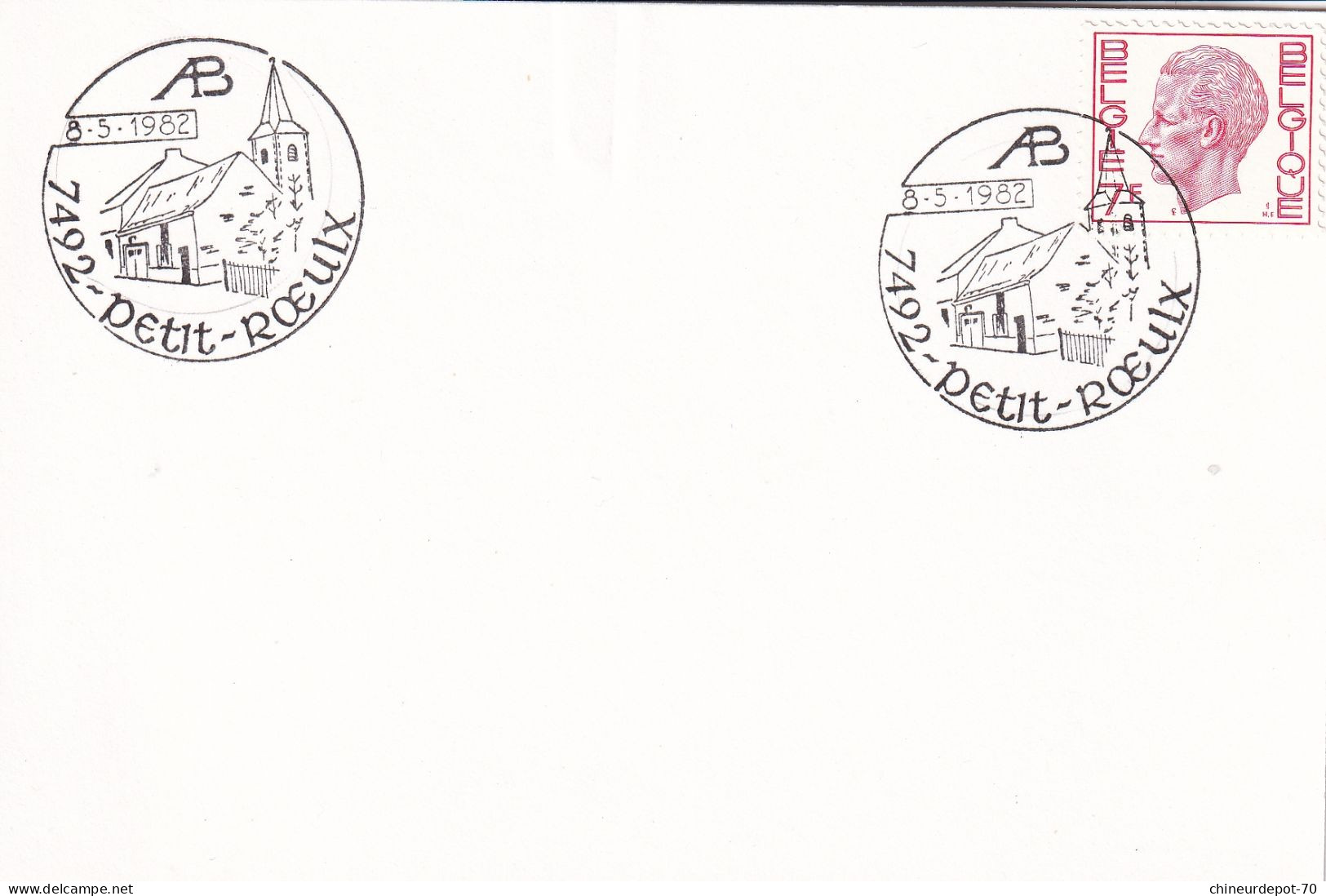Lettres & Documents  Belgique België Belgium Petit-Roeulx 1982 - Storia Postale