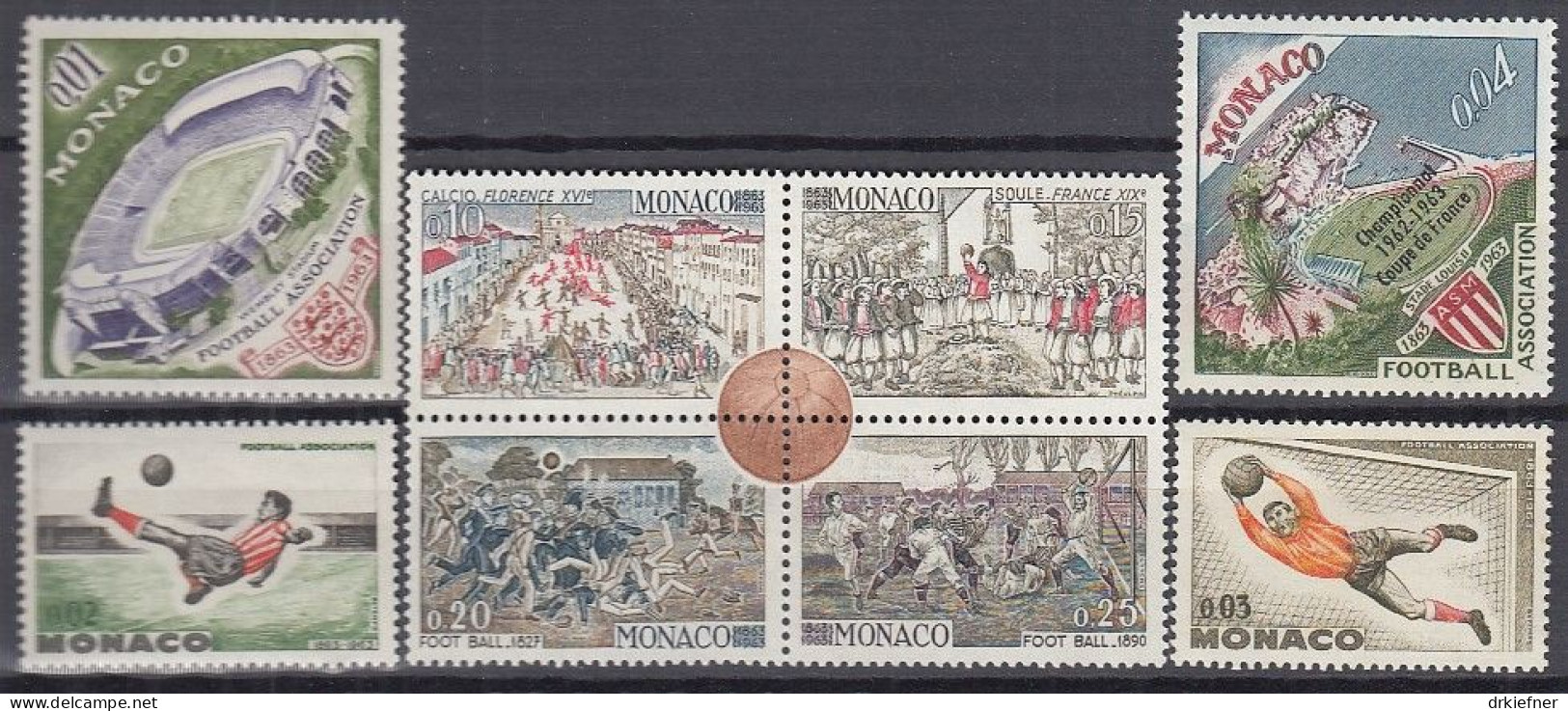 MONACO  744-751, Postfrisch **, Fußball, 1963 - Ungebraucht