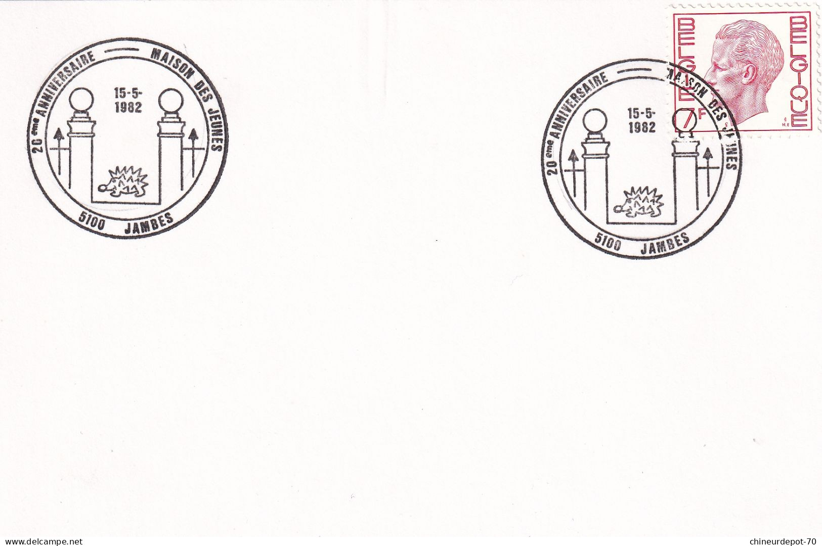 Lettres & Documents  Belgique België Belgium Jambes 1982 - Cartas & Documentos