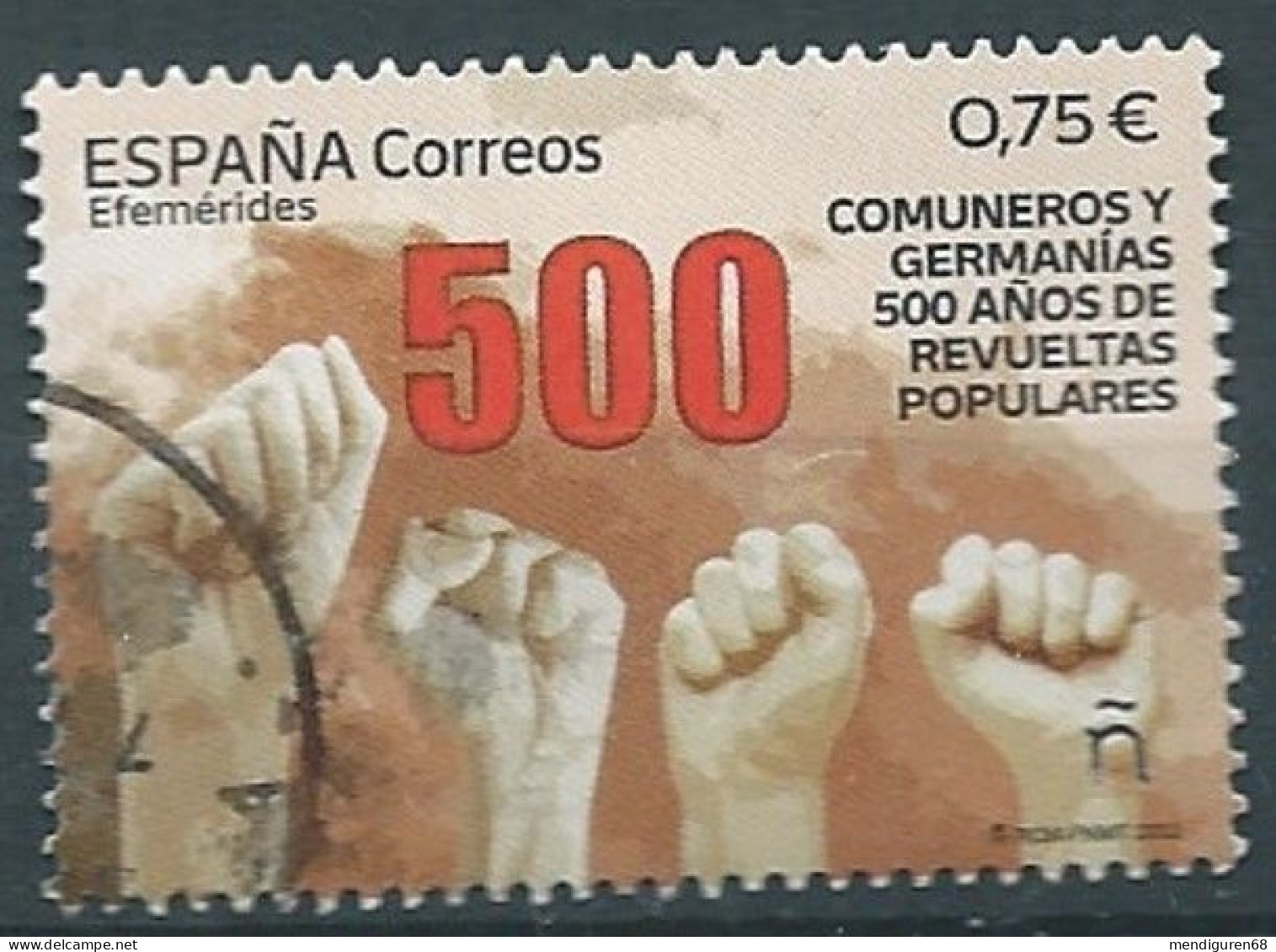 ESPAGNE SPANIEN SPAIN ESPAÑA 2022 500 ANIV POPULAR REVOLTS OF COMMONERS & GERMANICS USED ED 5564 MI 5615 YT 5320   SG 55 - Usati