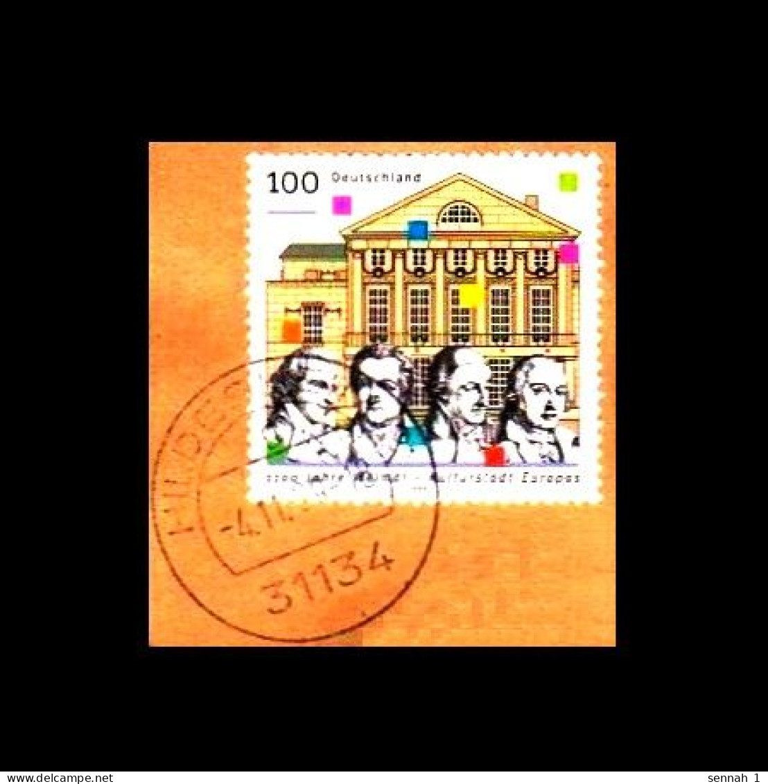 Bund / Germany: 'Weimar – Nationaltheater – Goethe – Schiller – Wieland – Herder, 1999', Mi. 2028; Yv. 1860; Sc. 2024 Oo - Used Stamps