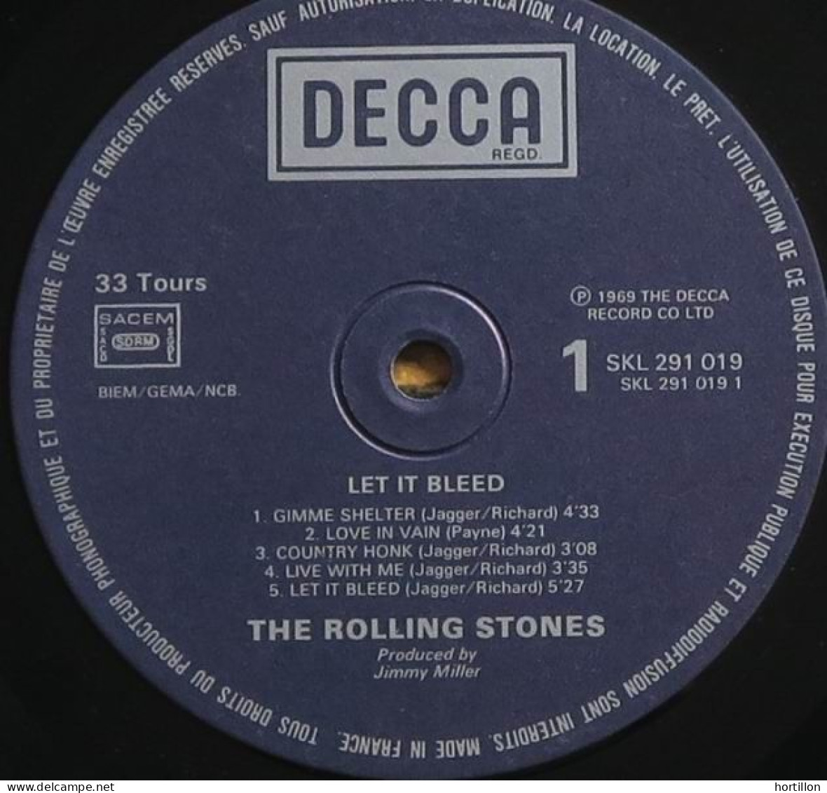 Disque LP 33 Tours Vinyle THE ROLLING STONES - Let It Bleed - Barclay BA-242 - Rock