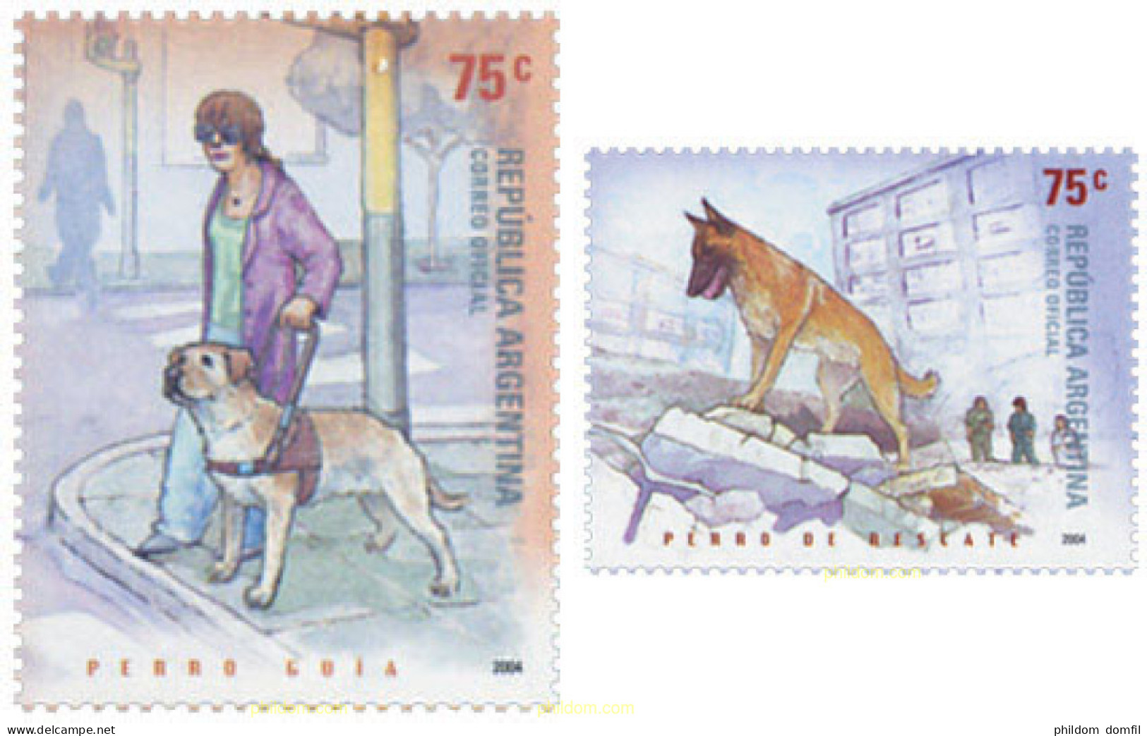 149263 MNH ARGENTINA 2004 PERROS DE TRABAJO - Unused Stamps