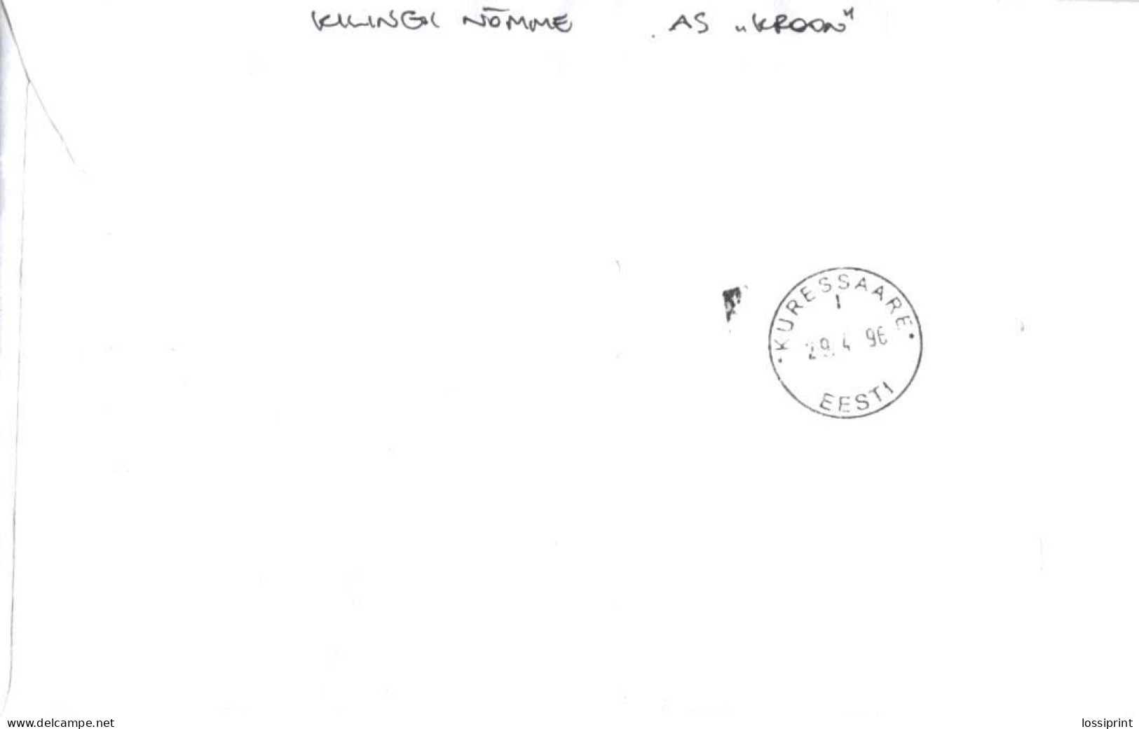 Estonia:FDC, Atlanta Olympic Games 1996, Registered Letter - Estonia