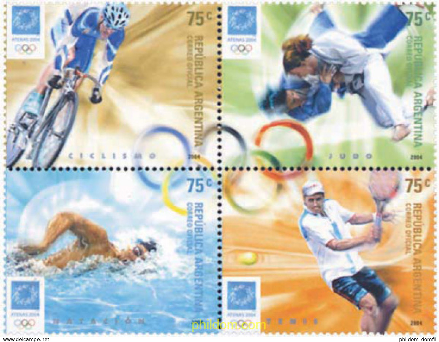 143613 MNH ARGENTINA 2004 28 JUEGOS OLIMPICOS DE VERANO ATENAS 2004 - Nuevos