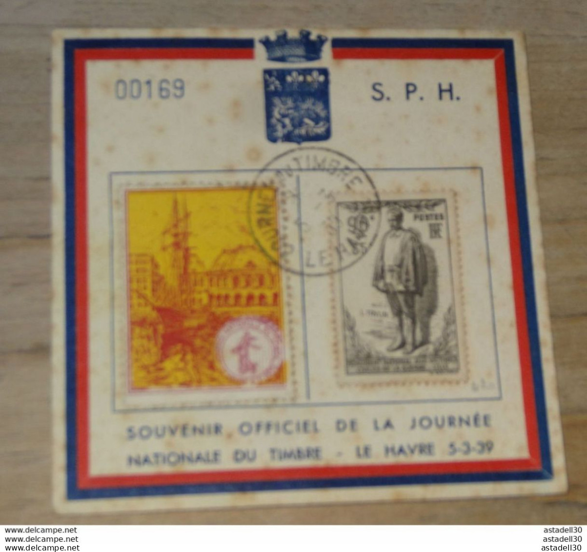 Souvenir Officiel De La Journée Nationale Du Timbre, LE HAVRE 1939 ............ Q-..... CL-5-1 - 1921-1960: Période Moderne