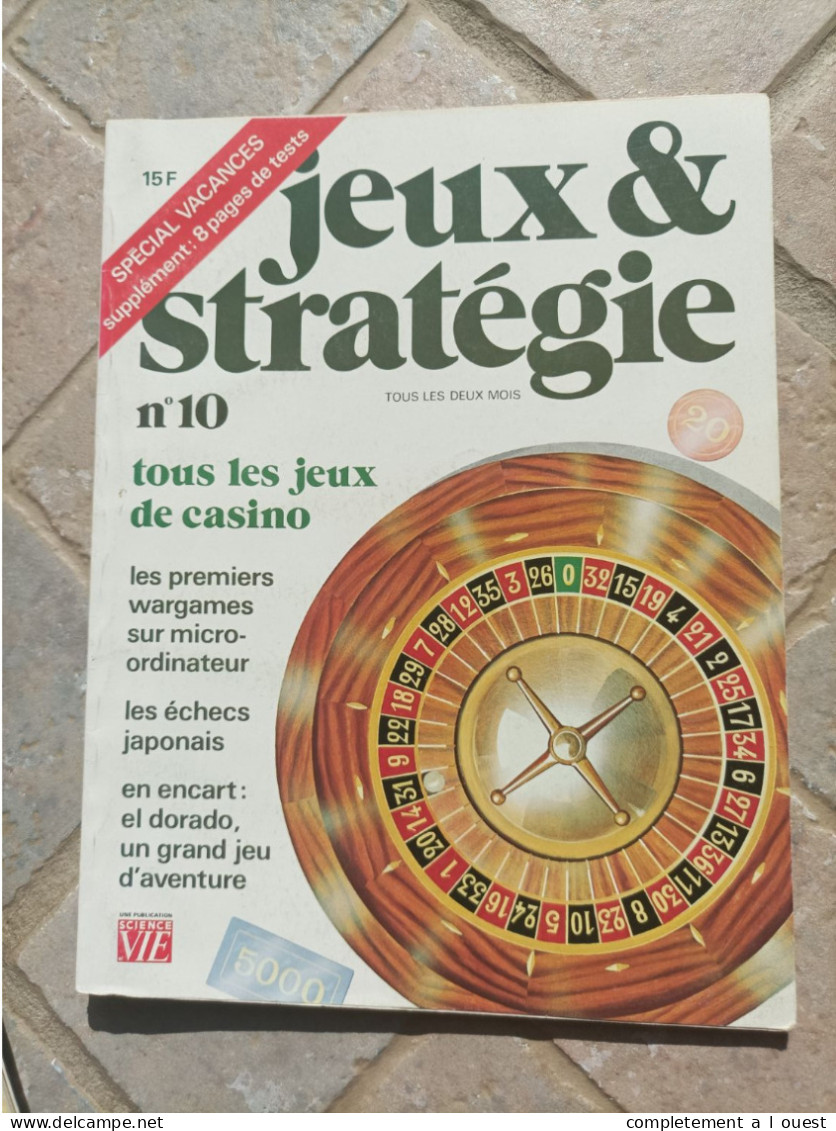 Science Et Vie Jeux & Stratégies N° 10 Avec Encart Jeu Réflexion Casse-tête Puzzles Puzzle - Scienza